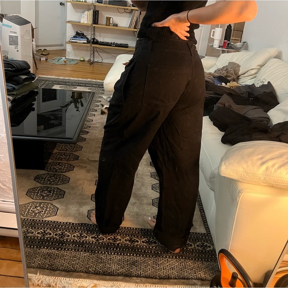 Rag & Bone Black Wide Leg Trousers - Picture 4 of 7